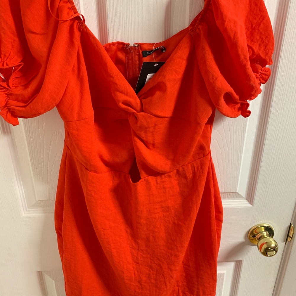 Short red dress